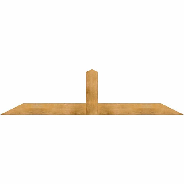 Ekena Millwork Portland Rough Sawn Timber Gable Bracket, Western Red Cedar, 96"W x 24"H x 2"D x 6"F, 6/12 Pitch GBW096X24X0206POR00RWR - main